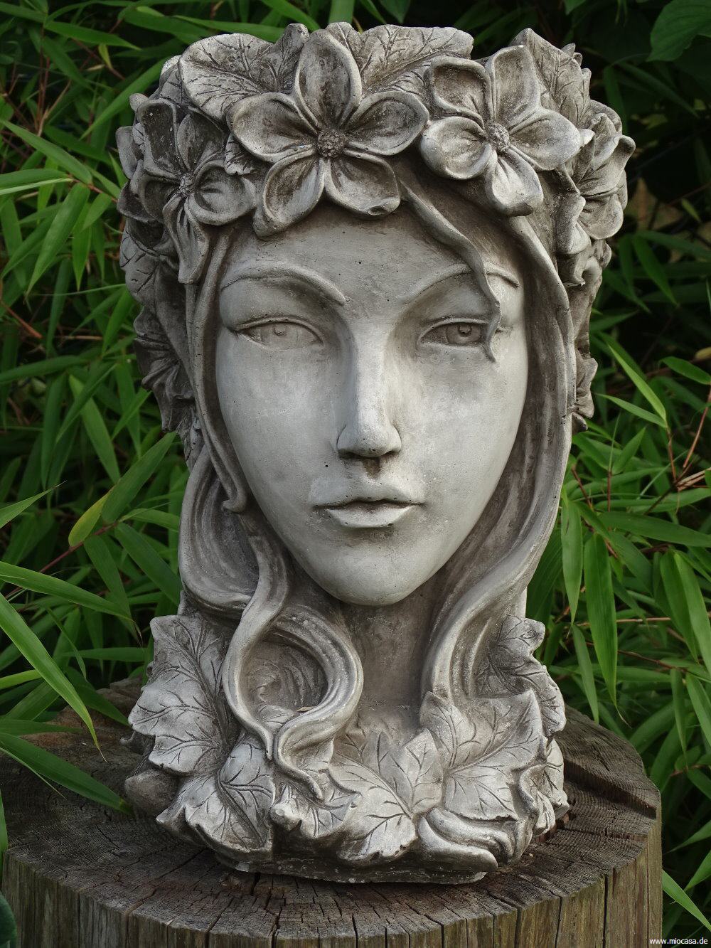 Kopf Skulptur Büste Blumentopf Pflanzen Topf 