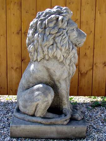 Löwenfigur Hauseingang Skulptur Löwe Antik Löwenstatue Tierskulptur Gartenfigur