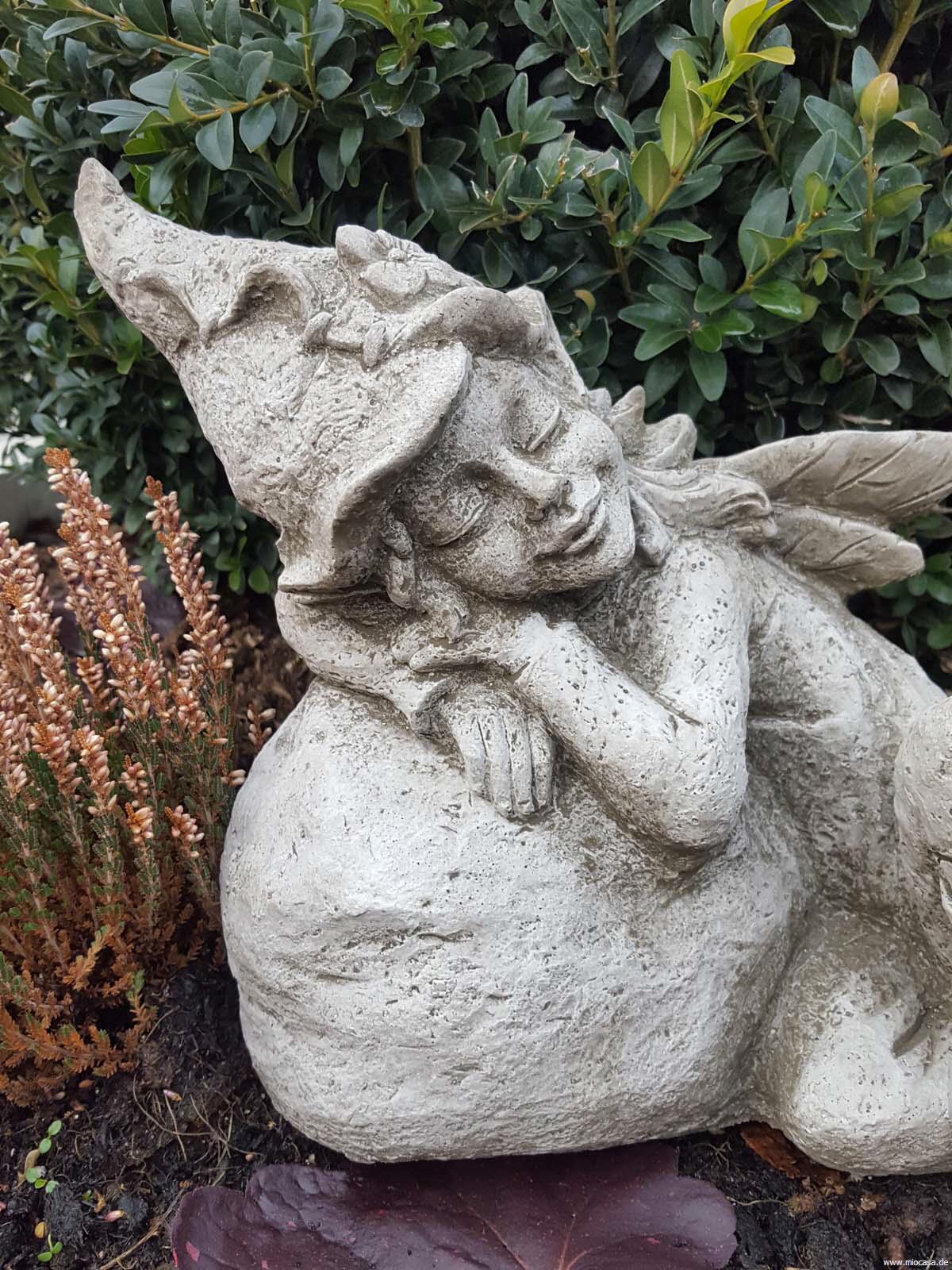 Fee Fantasy Deko Fairy Statue Dorma schläft auf Pilz Elfen Figur 