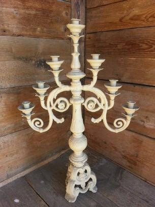 7-armiger Leuchter weiß