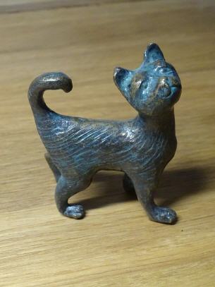 Katze mini aus Bronze