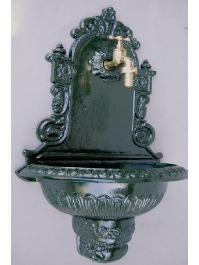 Wandbrunnen Aluguss braun