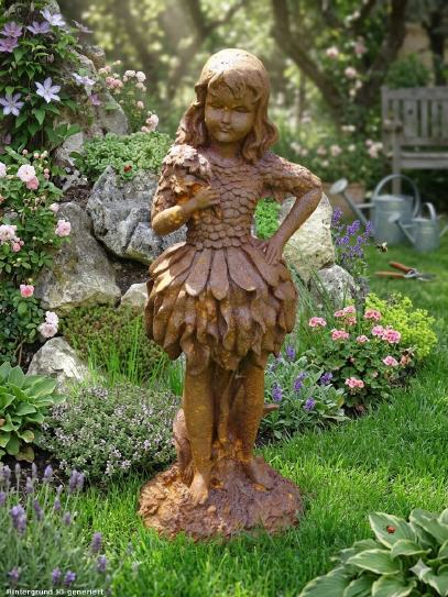 M&auml;dchen mit Bl&auml;tterkleid
