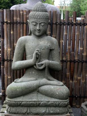 Sitzender Buddha " Rad der Lehre "